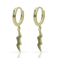 Aros Plata Chapada Oro Rayo 4mm