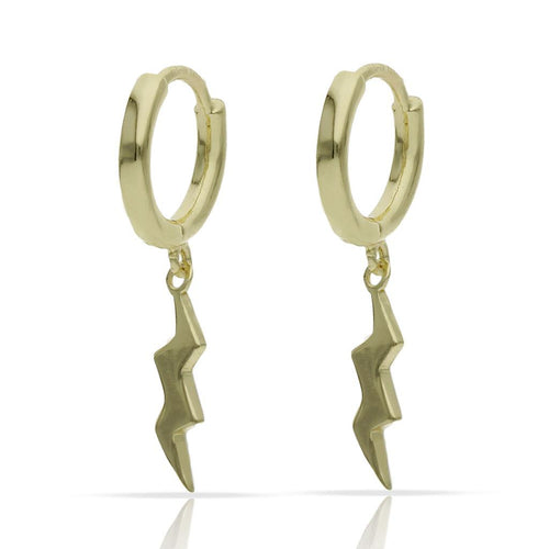 Aros Plata Chapada Oro Rayo 4mm