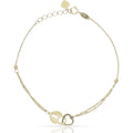 Pulsera Oro 18Kl Candado + Corazón