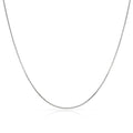 Collar Oro Blanco 18K Cola de Topo 1mm