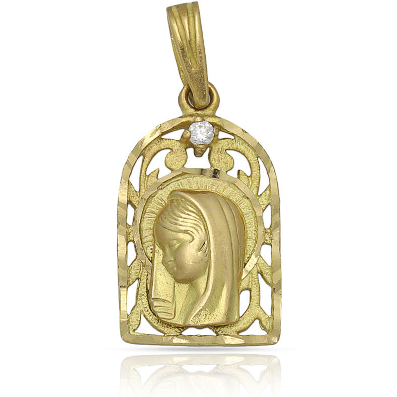 Medalla Oro 18Kl Virgen Niña - 13x21mm (II)