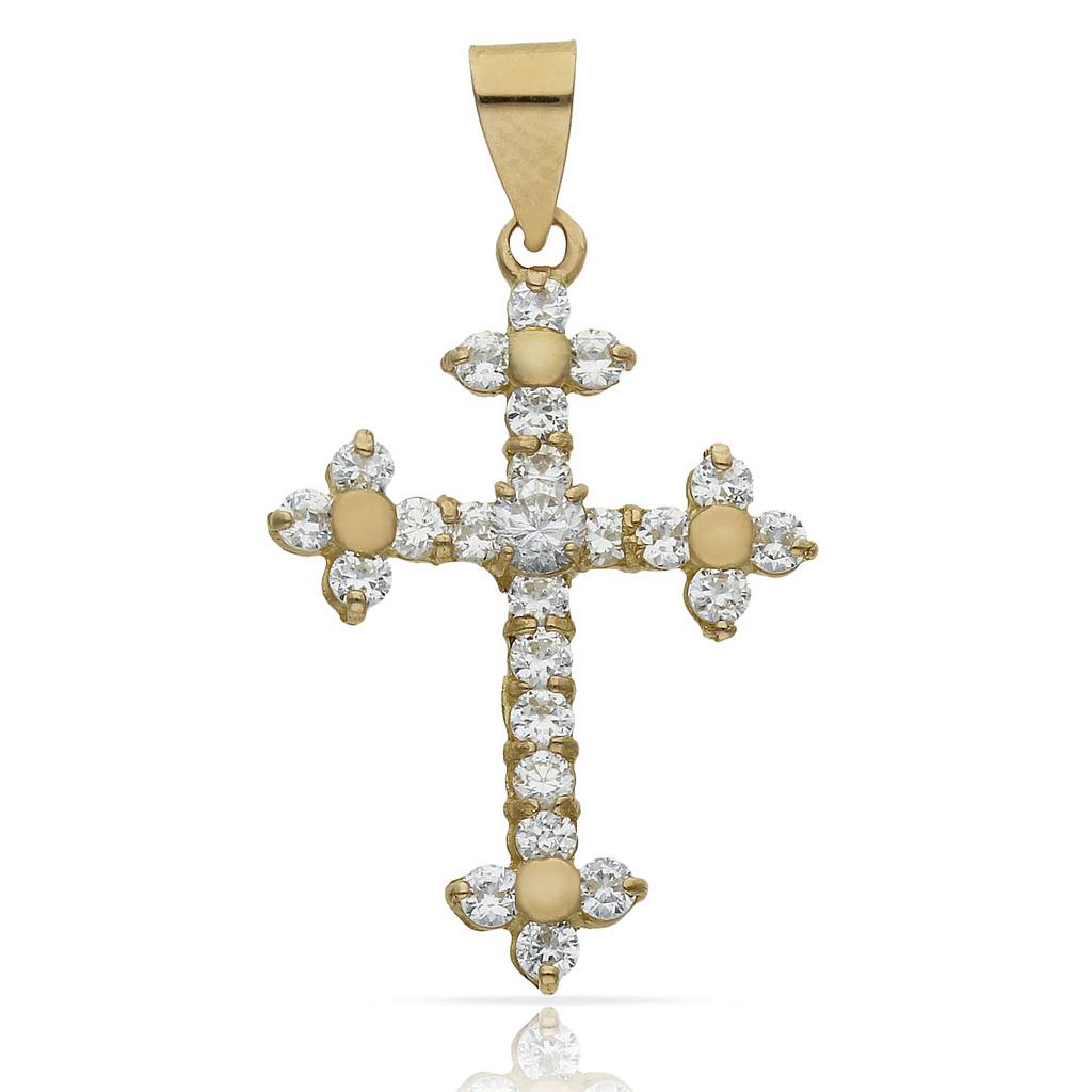 Cruz Oro 18KL con Circonitas - 20x29mm
