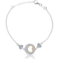Pulsera Plata 925 3 Corazones