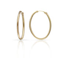 Aros Tubo Oro 18KL Oval - 15x21mm