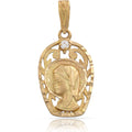 Medalla Oro 18Kl Virgen Niña - 13x21mm