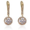 Pendientes Oro 18Kl Circonitas 9x23mm