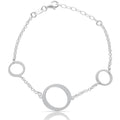 Pulsera Plata 925 3 Círculos