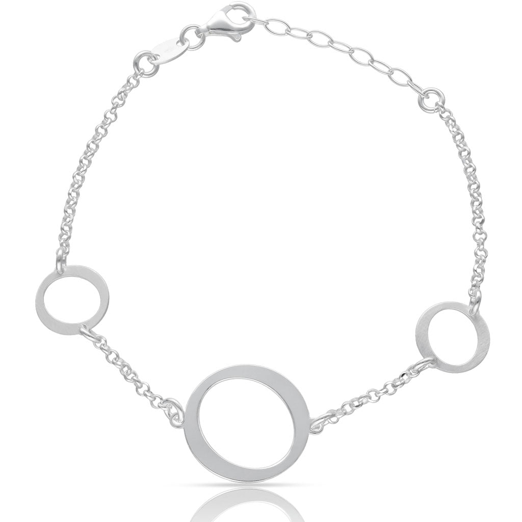 Pulsera Plata 925 3 Círculos