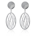 Pendientes Plata 925mm Oval Calados