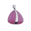 Colgante Plata 925 Ojo de Gato Fucsia Grande