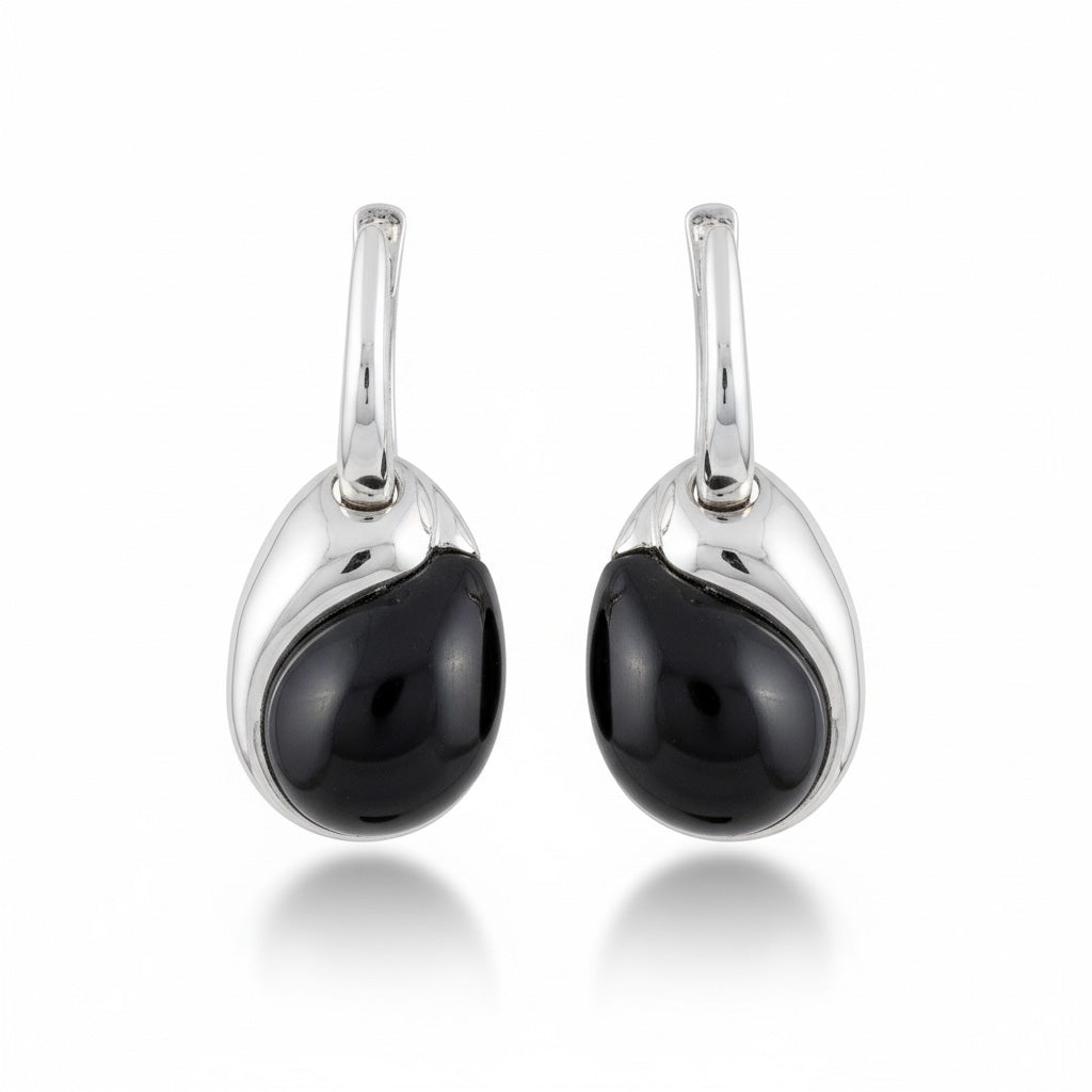 Pendientes Plata 925 Ojo de Águila Negro