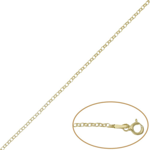 Cadena Rolot Plata Chapada Oro 1mm
