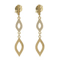 Pendientes Oro 18Kl con Circonitas - 5x30mm