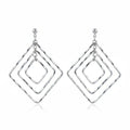 Pendientes Rombos Plata 925mm