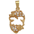 Colgante Oro 18KL Horóscopo Piscis con Circonitas
