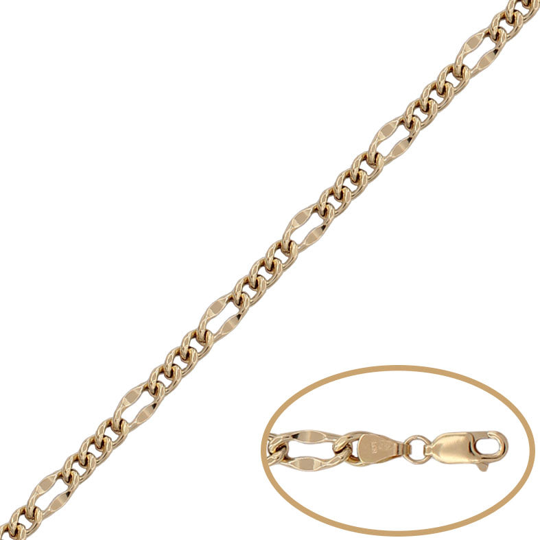 Pulsera Oro 18Kl Hueca 3x1 - 5mm
