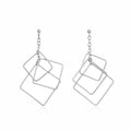 Pendientes Rombos Plata 925mm
