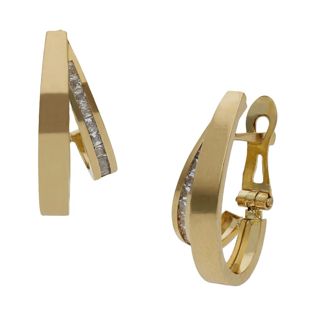 Pendientes Oro 18Kl Circonitas 7x19mm