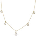 Gargantilla Oro 18K 5 Circonitas