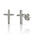 Pendientes Plata 925mm Cruz Circonitas - 8.50x12mm