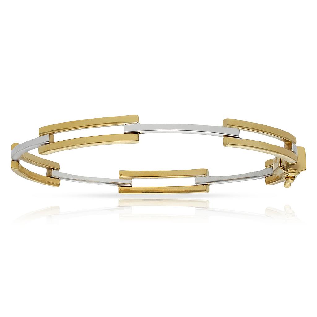 Brazalete Oro 18Kl Bicolor - 64mm