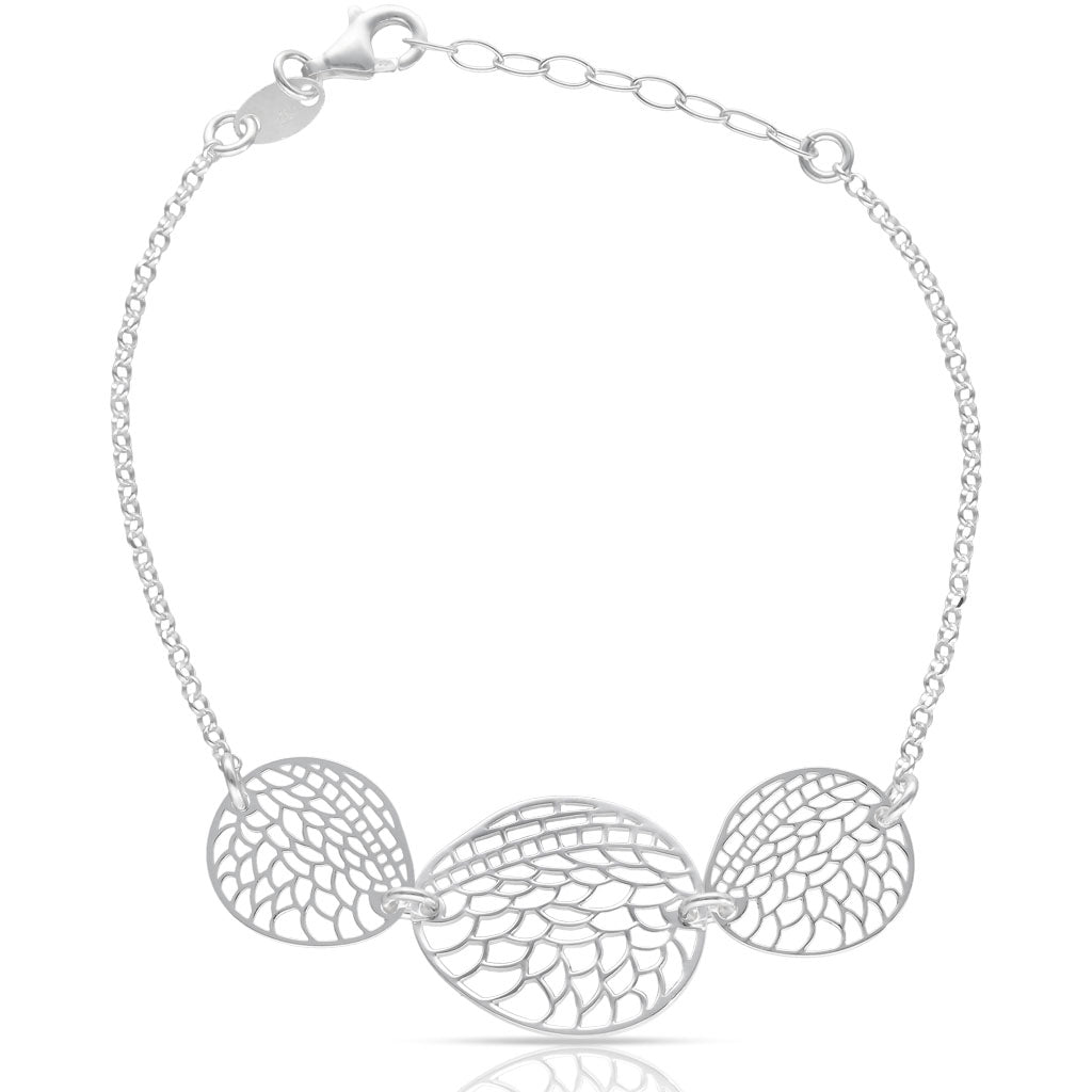 Pulsera Plata 925 Oval Calado