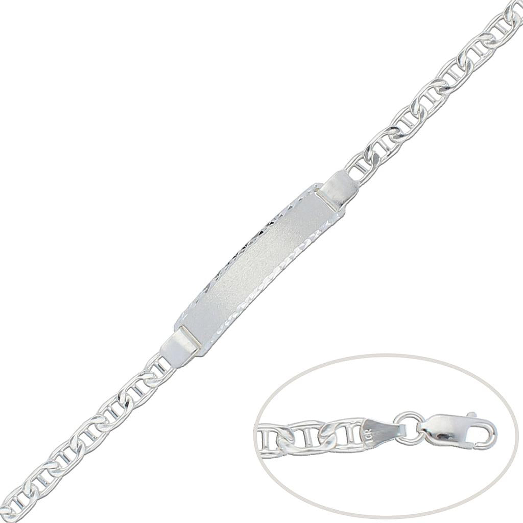 Pulsera con Placa Plata 925mm