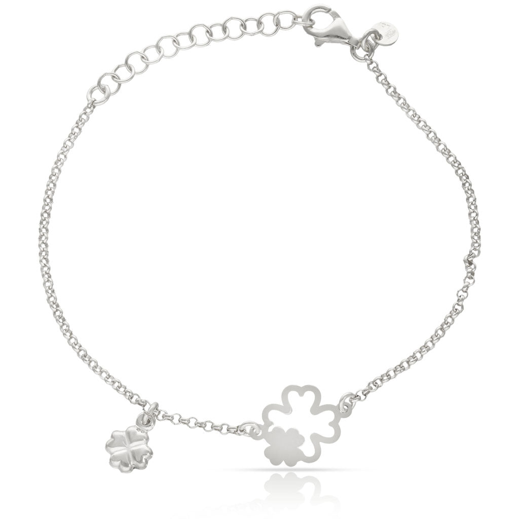 Pulsera Plata 925mm Trébol de la Suerte