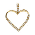 Colgante Oro 18K Corazón Circonitas Premium
