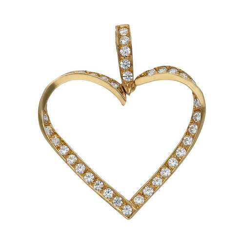Colgante Oro 18K Corazón Circonitas Premium