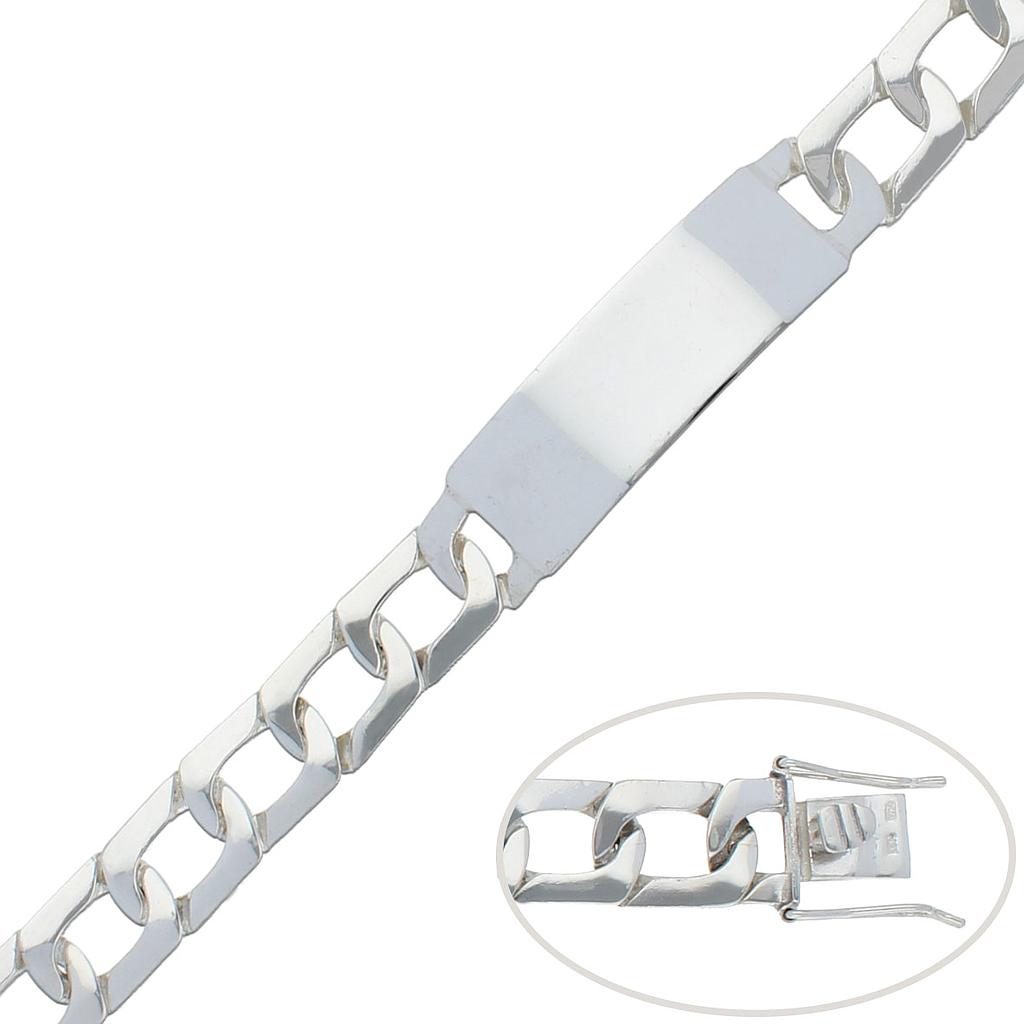 Pulsera con Placa Plata 925mm - 13,50mm