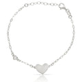 Pulsera Plata 925mm Corazón + Circonita