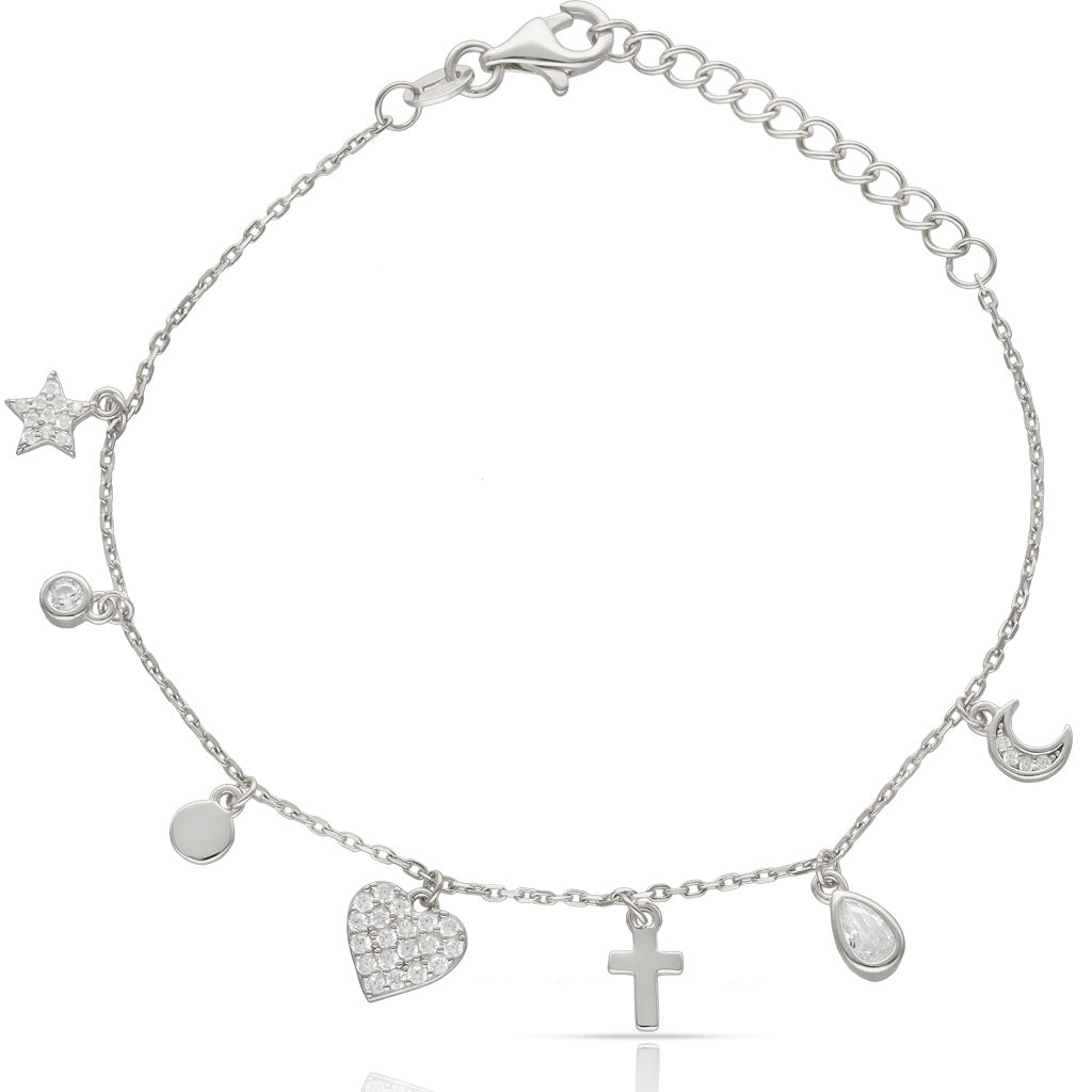 Pulsera Plata 925mm Abalorios