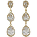 Pendientes Oro 18Kl Circonitas 9x39mm