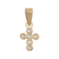 Cruz Oro 18KL con Circonitas - 7x11mm