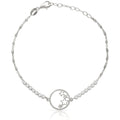 Pulsera Plata 925 Círculo Estrellas