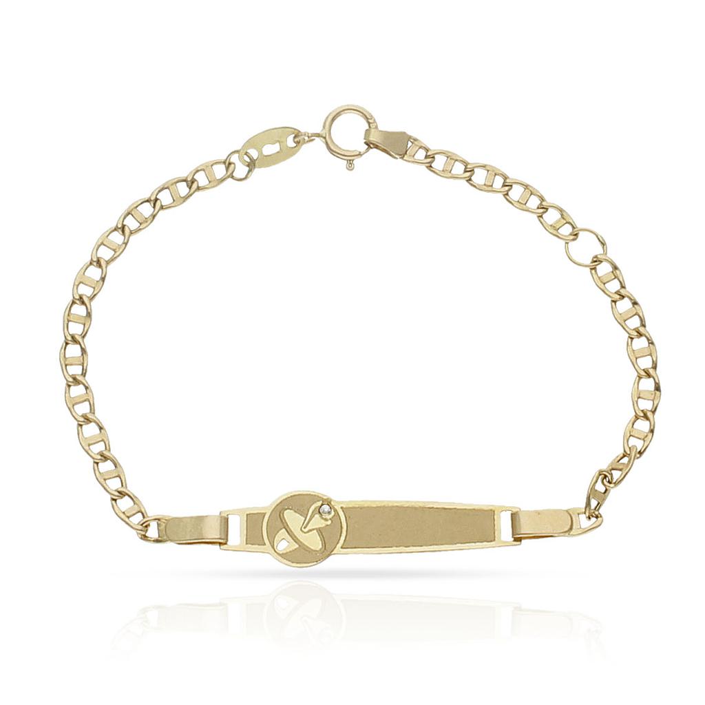 Pulsera Bebé Oro 18K Chupete Circonita