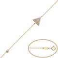 Pulsera Triángulo Oro 18Kl Circonitas