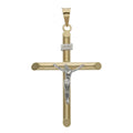 Cruz Oro 18KL Bicolor Hueca con Cristo - 26x39mm