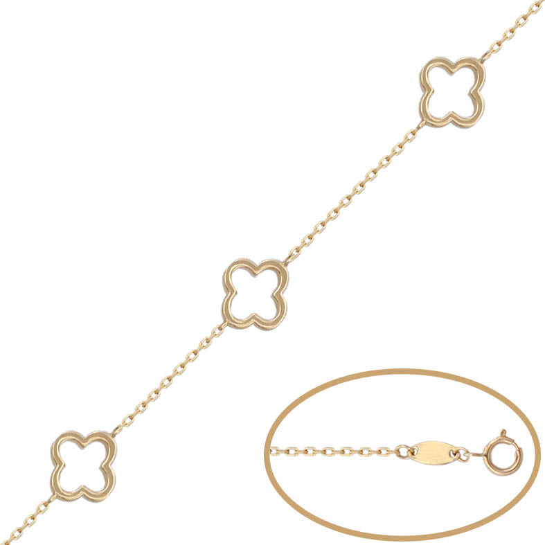 Pulsera Oro 18Kl - 3 Flores