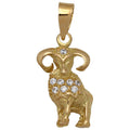Colgante Oro 18KL Horóscopo Aries con Circonitas