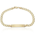 Pulsera Oro 18K Ancla Placa Hombre