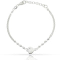 Pulsera Plata 925 Corazón + Bolas