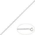 Cadena Plata 925 Barbada Maciza Plana 2mm