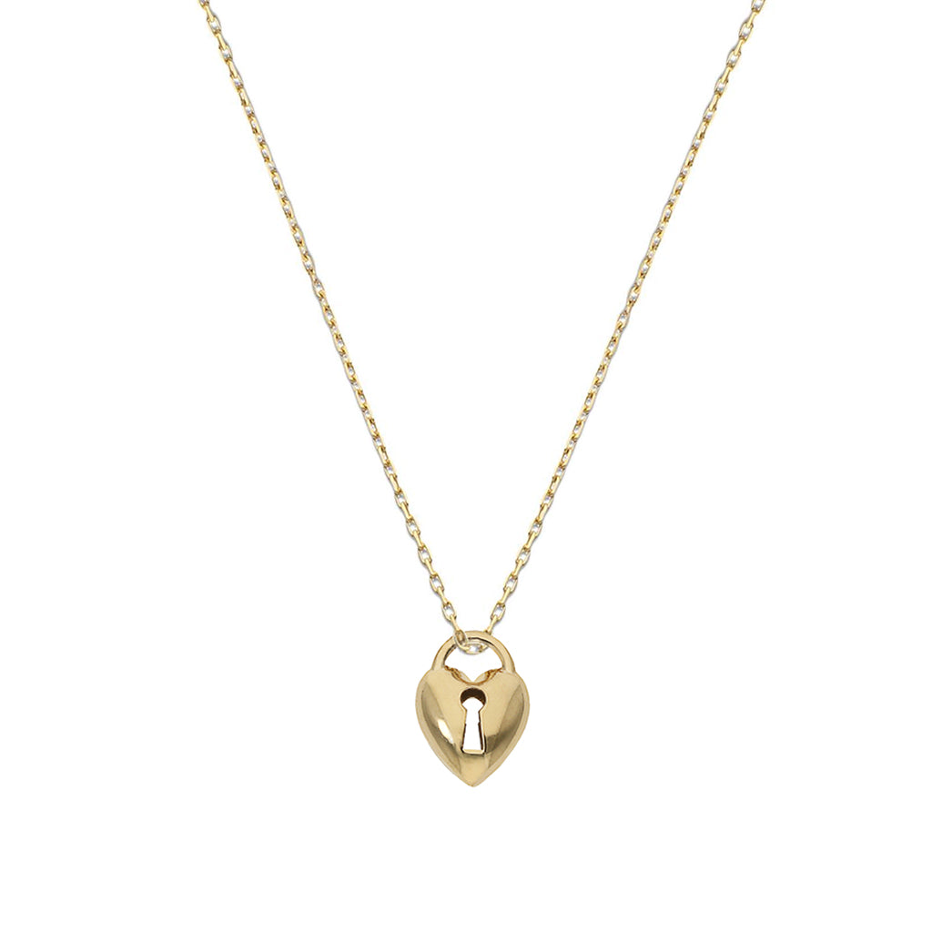 Gargantilla Oro 18K Candado Corazón