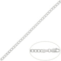 Cadena Plata 925 Barbada Tallada 4mm