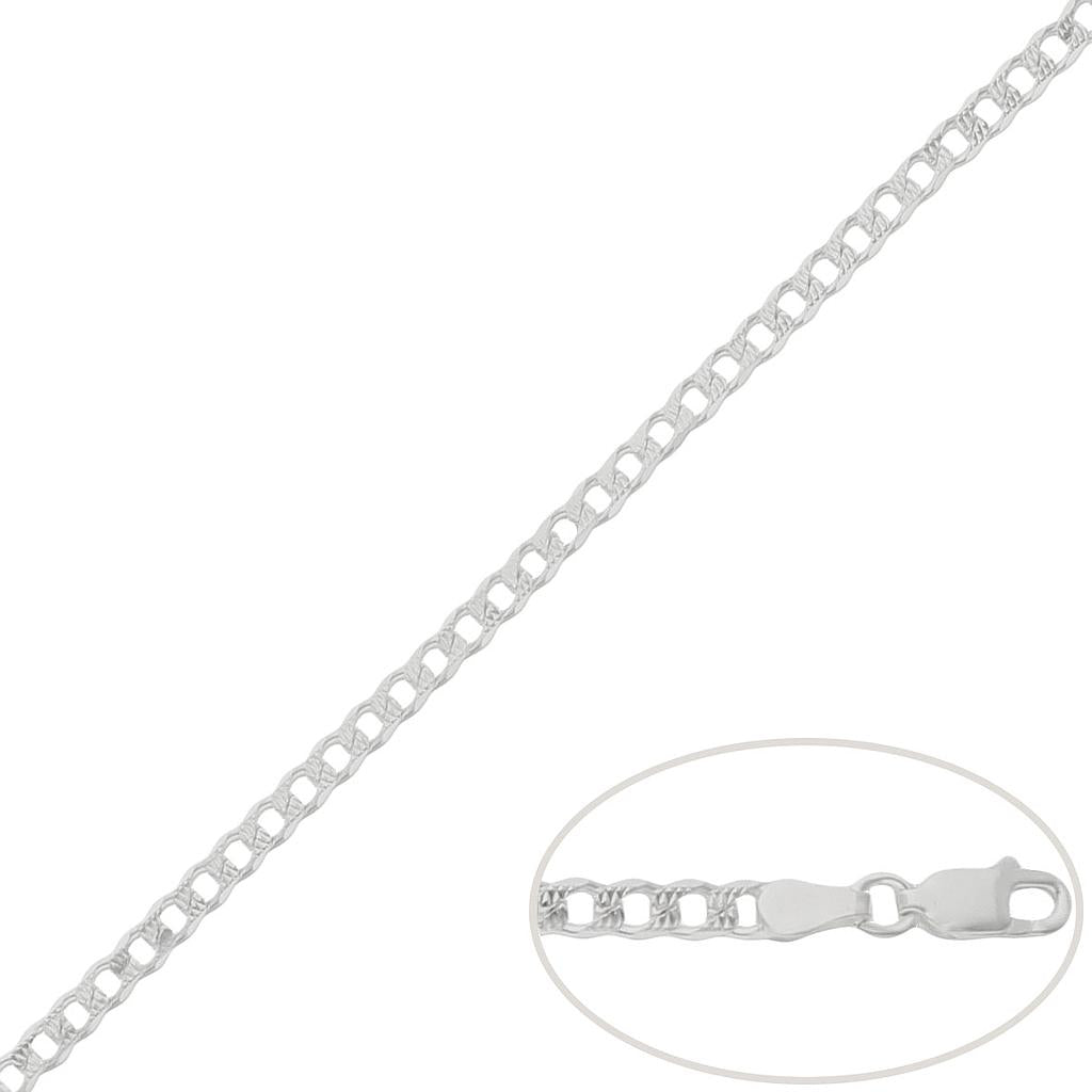 Cadena Plata 925 Barbada Tallada 4mm