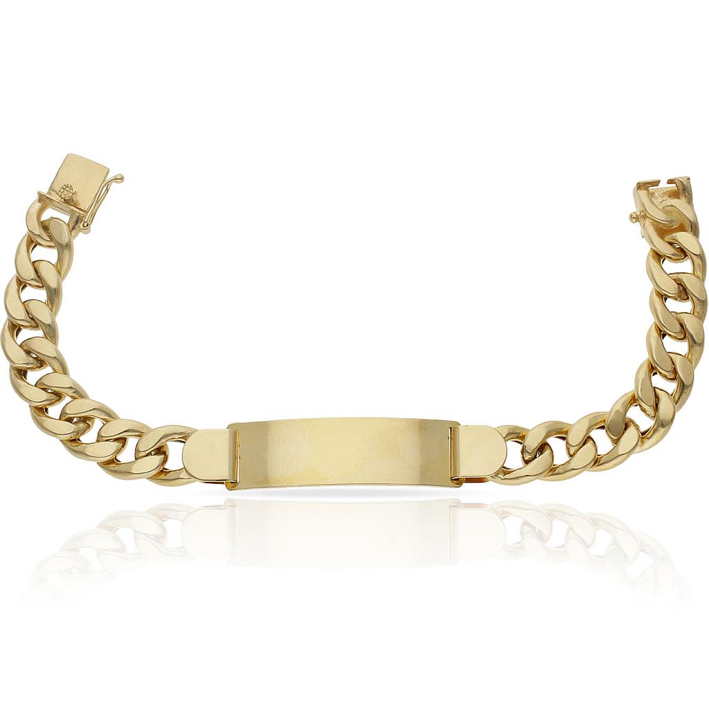 Pulsera Oro 18KL Hueca Placa