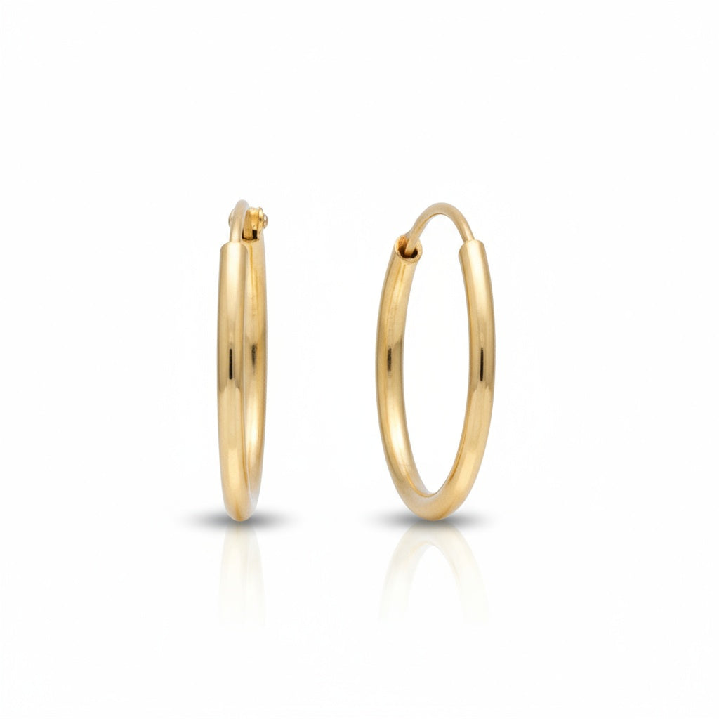 Aros Tubo Oro 18KL - 12mm