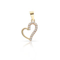 Colgante Oro 18K Corazón Circonitas